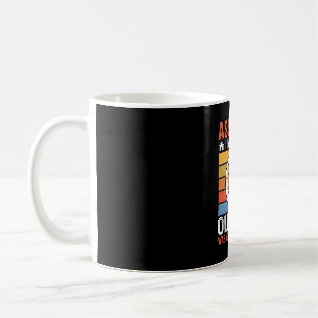 Caneca De Café Aviso de Cadela Retro (Esquerda)
