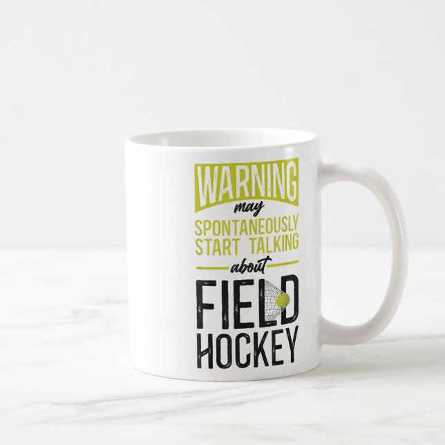Caneca De Café Aviso de Hóquei em Campo Pode Iniciar Conversa Esp (Direita)