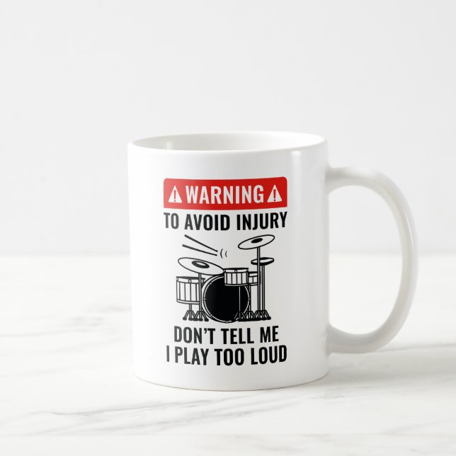 Caneca De Café Aviso do Drummer (Direita)