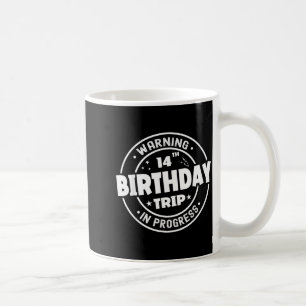 Caneca De Café Aviso Engraçado de 14 Anos de Idade Aniversário de