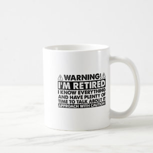 Caneca De Café Aviso Estou Aposentado Piada Aposentadoria Aposent