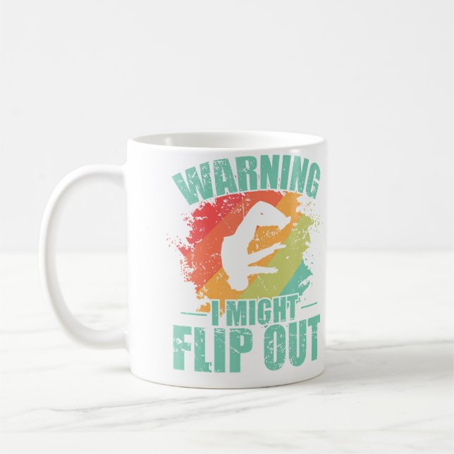 Caneca De Café Aviso Eu Posso Ficar Louco Esporte Parkour (Esquerda)