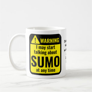 Caneca De Café Aviso Personalizado Divertido Sumo