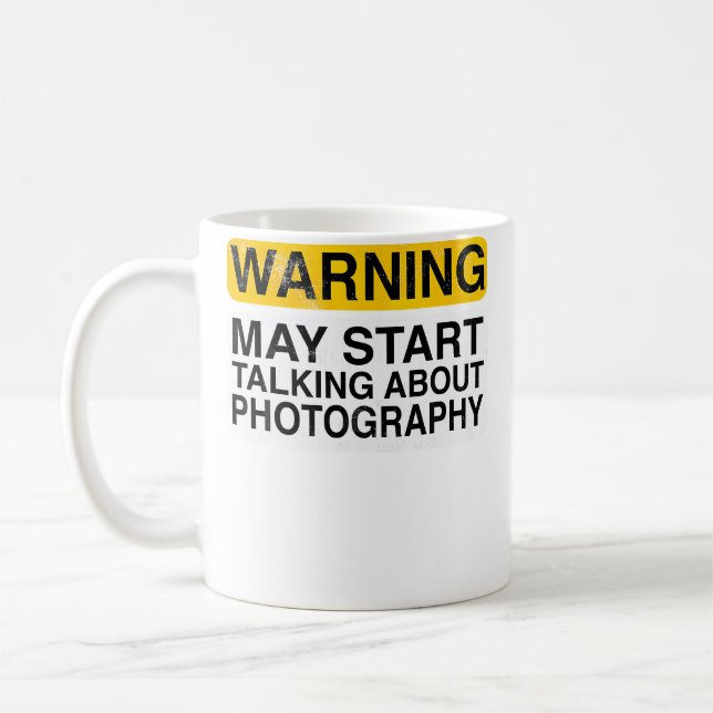 Caneca De Café Aviso Pode Começar a Falar Sobre Fotografia - Dive (Esquerda)