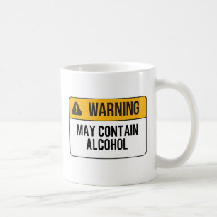 Caneca De Café Aviso - pode conter o álcool