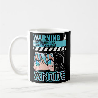 Caneca De Café Aviso Pode Falar Espontaneamente Sobre O Anime Man