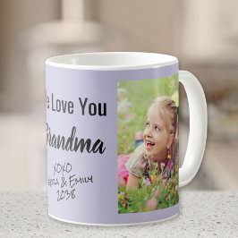 Caneca De Café Avó 2 Fotos Roxo