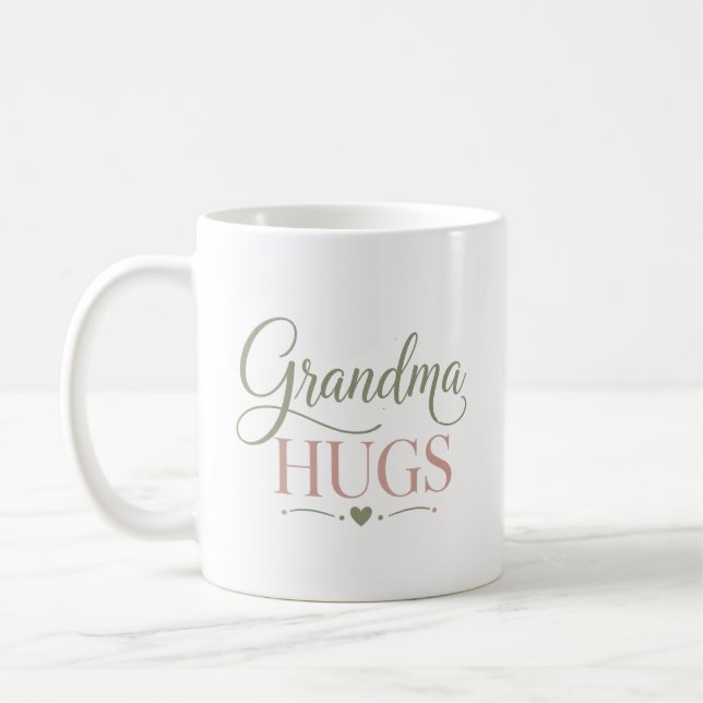 Caneca De Café Avó Abraços Presente Família Doce (Esquerda)