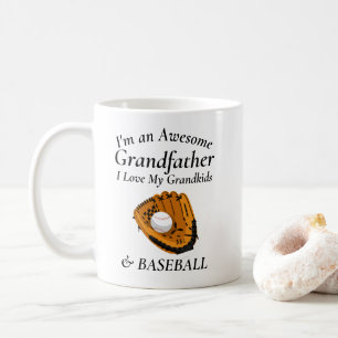 Caneca De Café Avô Adora Netos e Baseball Fantástico