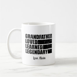Caneca De Café Avô Amado Aprendeu Lendário Personalizado
