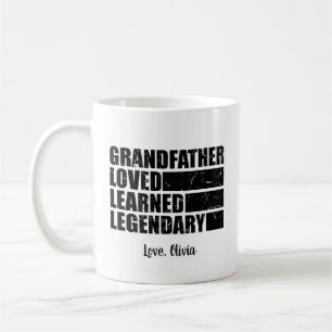 Caneca De Café Avô Amado Aprendeu Lendário Personalizado