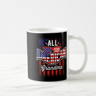 Caneca De Café Avó Americana Total Bandeira Dos EUA Vintage Engra