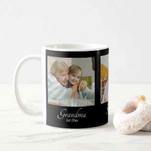 Caneca De Café Avó Ano de Fundação Presente de Colagem de 3 Fotos