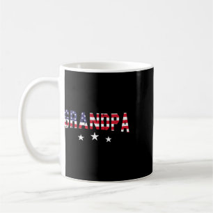 Caneca De Café Avô Bandeira Americana 4 De Julho Vintage Patriota