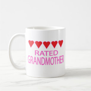 Caneca De Café Avó Cinco Corações