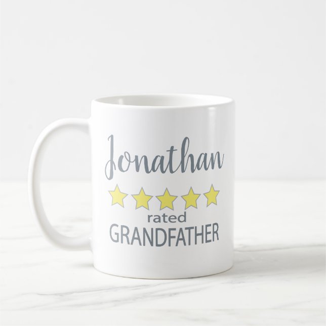 Caneca De Café Avô classificado com 5 estrelas (Esquerda)