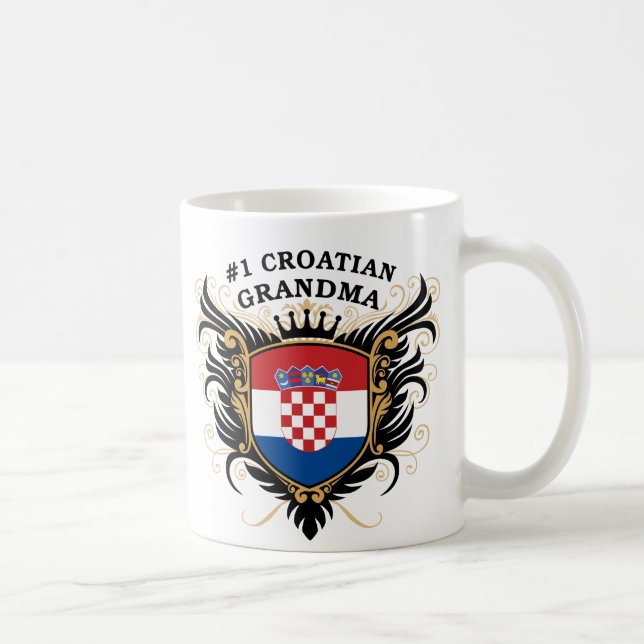 Caneca De Café Avó croata do número um (Direita)