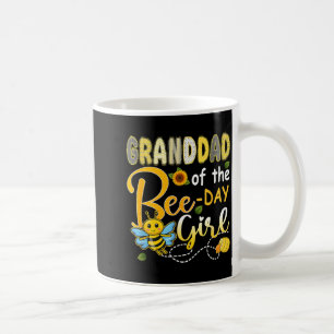 Caneca De Café Avô da Menina do Aniversário da Abelha Diversão An