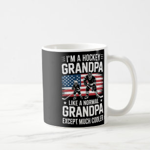 Caneca De Café Avô de Hóquei no Gelo Como um Avô Normal Exceto Mu