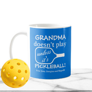 Caneca De Café Avó de Pickleball Moderna Engraçada Tipografia Bra