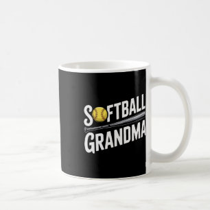 Caneca De Café Avó de Softball Apoiando Cada Arremesso Softball F