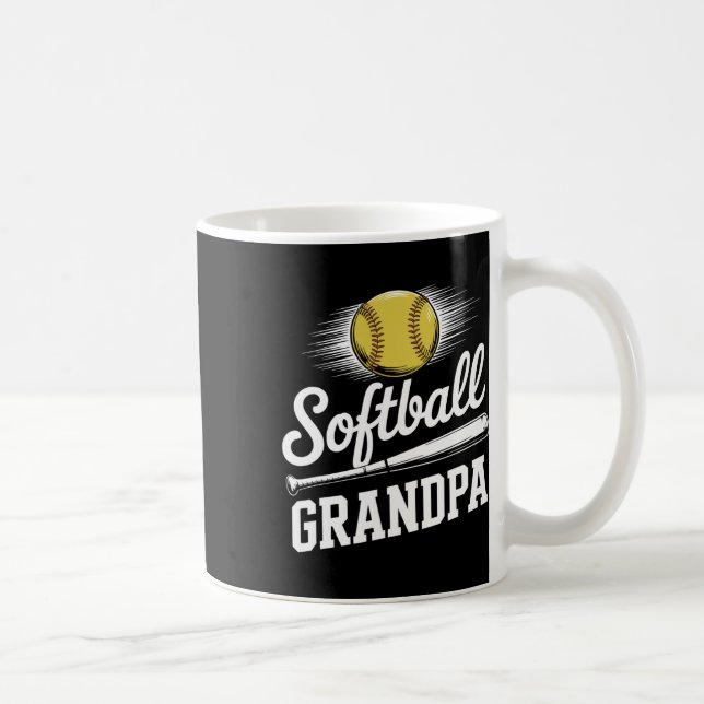 Caneca De Café Avô de Softbol _2  (Direita)