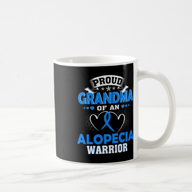 Caneca De Café Avó De Um Guerreiro Da Alopecia (Direita)