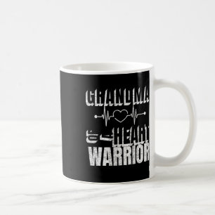 Caneca De Café Avó Do Dia Vermelho De Um Guerreiro Cardíaco Dizen