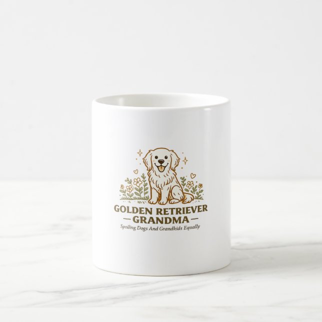 Caneca De Café Avó do Golden Retriever (Centro)