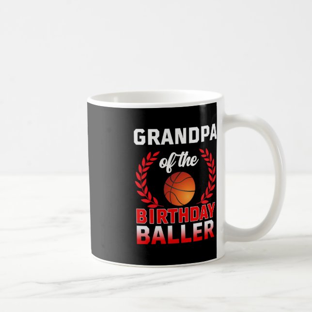 Caneca De Café AVÓ Do Tema Birthday Baller Basball Bd (Direita)