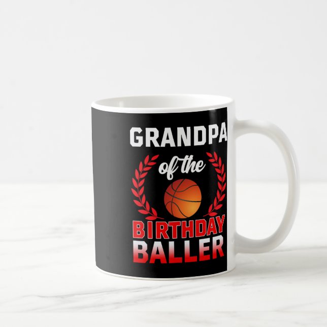 Caneca De Café Avô Do Tema Birthday Bysketbyll Bysketbyll Bd (Direita)