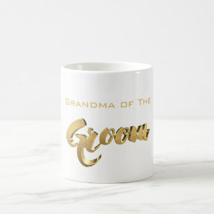 Caneca De Café Avó do texto elegante do ouro da tipografia do