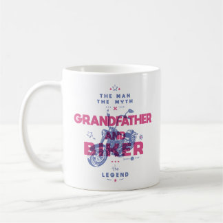 Caneca De Café Avô e moto o homem mito a lenda