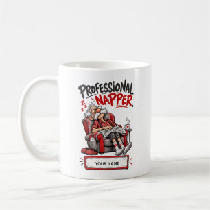Caneca De Café Avô Engraçado Profissional Dorminhoco Gif Personal