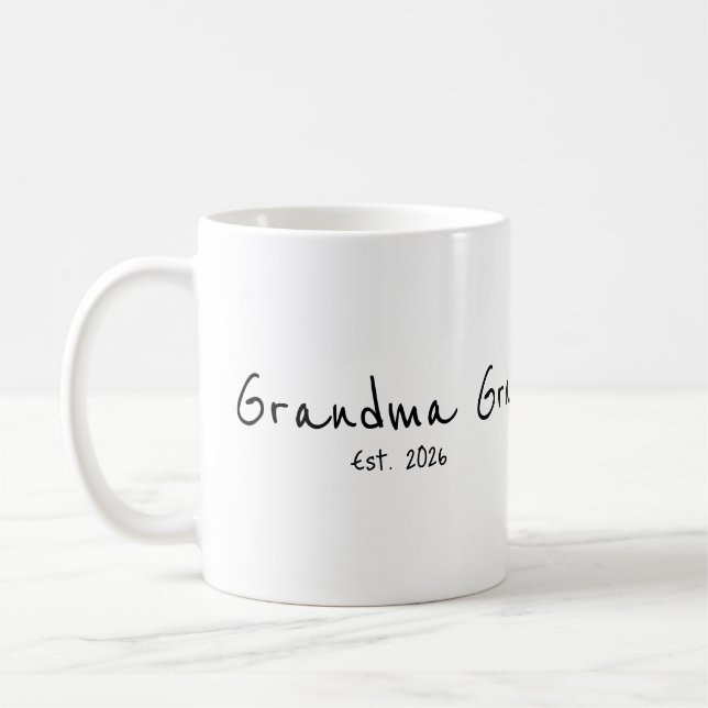 Caneca De Café Avó Estabeleceu Novo Presente de Avó (Esquerda)
