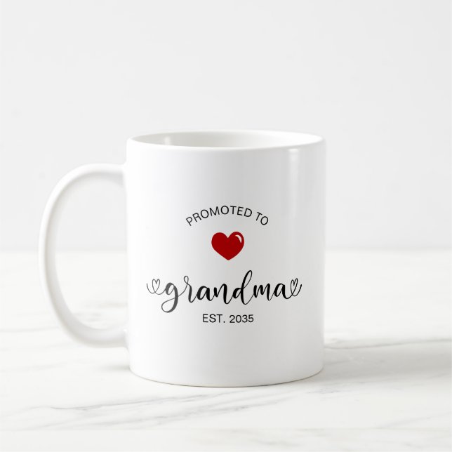 Caneca De Café Avó Estabeleceu Novo Presente de Avó (Esquerda)