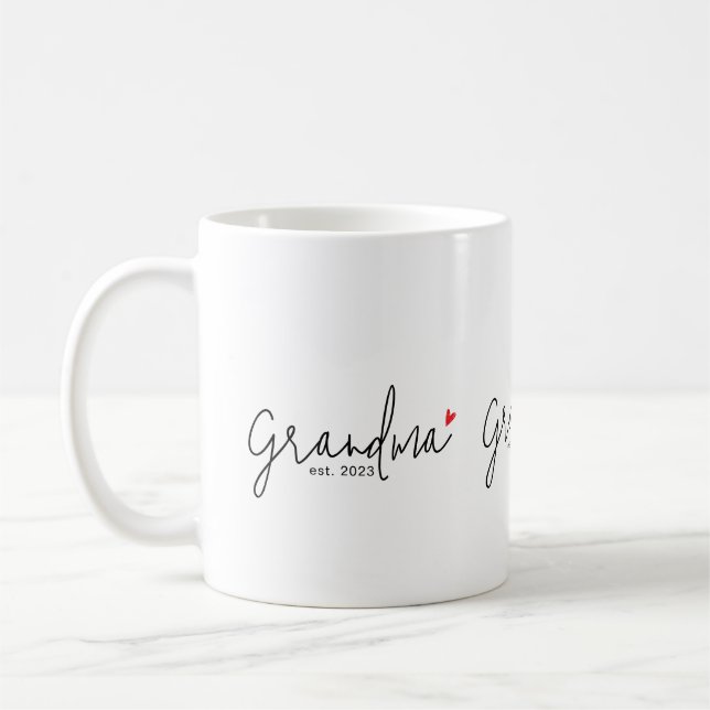 Caneca De Café Avó Estabeleceu Novo Presente de Avó (Esquerda)