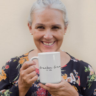 Caneca De Café Avó Estabeleceu Novo Presente de Avó