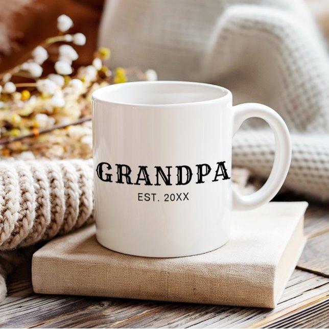 Caneca De Café Avô Estabeleceu Novo Presente de Avô (Criador carregado)