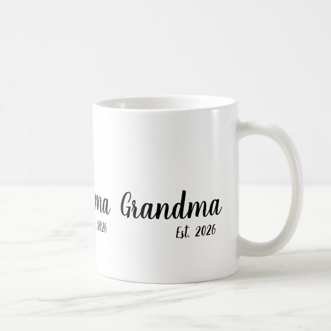 Caneca De Café Avó Estabeleceu Novo Presente de Avó (Direita)