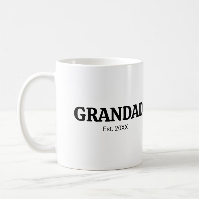Caneca De Café Avô Estabeleceu Novo Presente de Avô (Esquerda)
