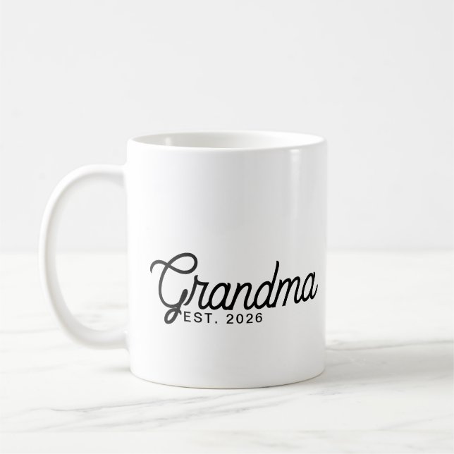 Caneca De Café Avó Estabeleceu Novo Presente de Avó (Esquerda)