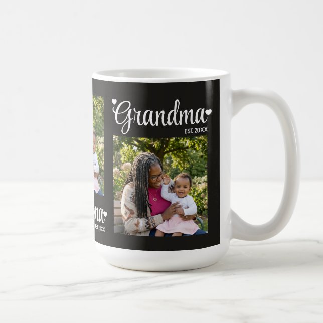 Caneca De Café Avó Estabeleceu Roteiro Presente de Foto da Mãe (Direita)