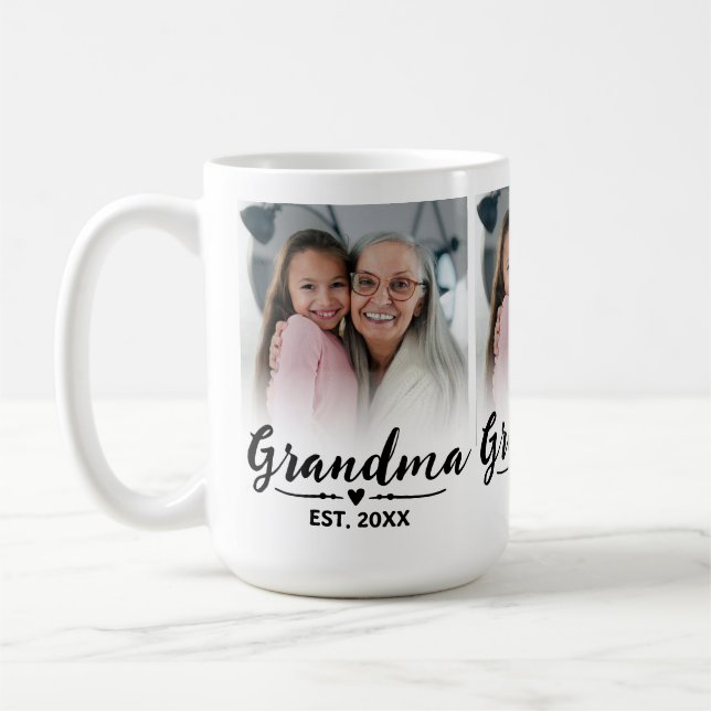 Caneca De Café Avó Estabeleceu Roteiro Preto 3 Foto (Esquerda)