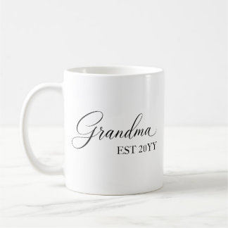Caneca De Café Avó Estabelecida [Ano] – Personalizado 
