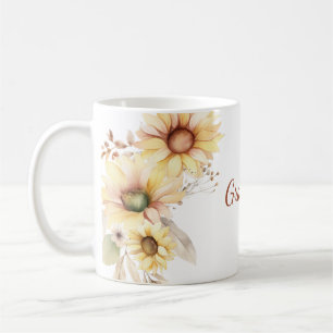 Caneca De Café Avó Floral Botânica