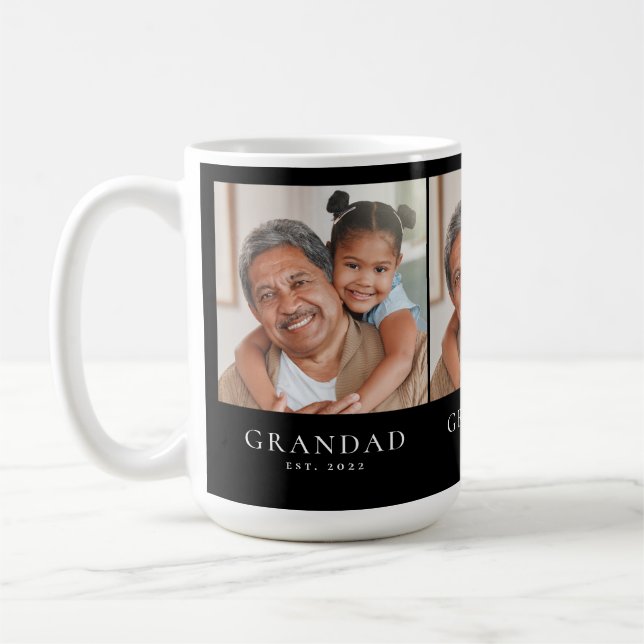 Caneca De Café Avô Fundado 3 Foto Preto (Esquerda)