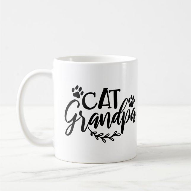 Caneca De Café Avô Gato Bonito Pet Avô (Esquerda)