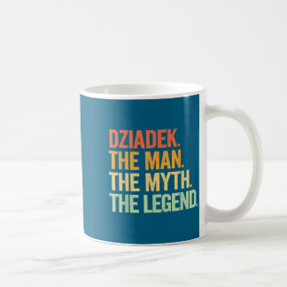 Caneca De Café Avô Homem Mito Lenda Arte Gráfica Retro