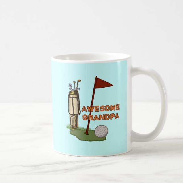 Caneca De Café Avô Incrível de Golfe (Direita)